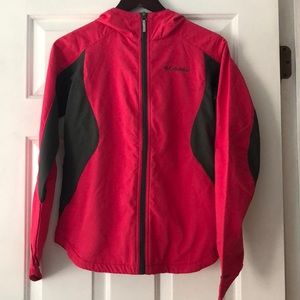 Columbia girls pink lightweight jacket large